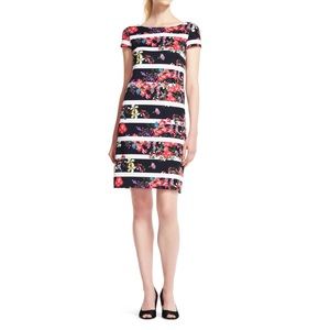 Adrianna Papell | NWT Striped Floral Dress 10